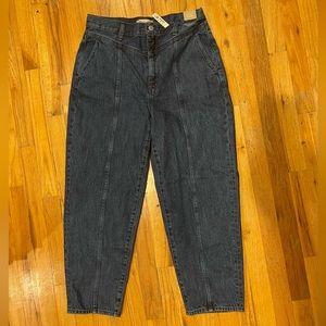 Madewell Balloon Jeans (Size 29) in Sanford Wash (dark/medium wash)